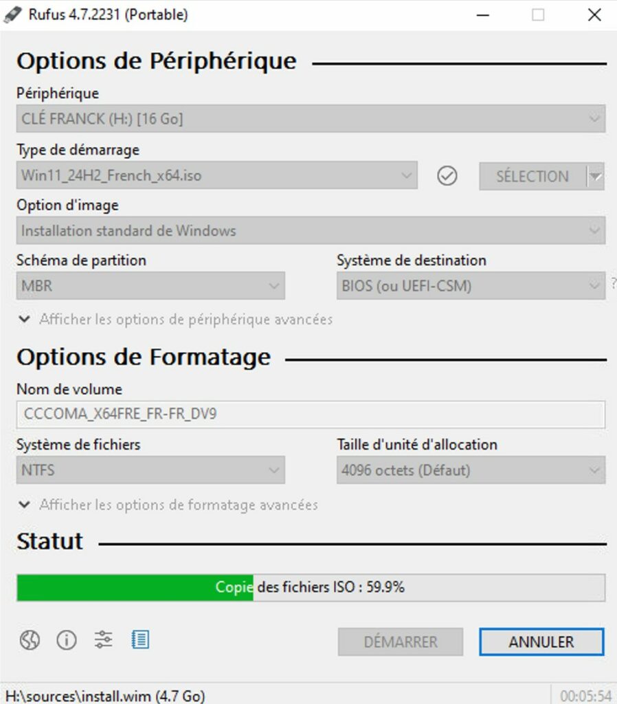 Forcer l'installation de Windows 11 sur un PC ancienne génération sans UEFI (BIOS)